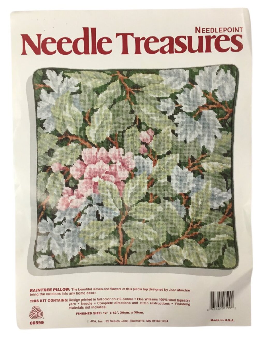 Needlepoint Pillow Kit Raintree Pillow 13 Mesh Canvas Needle Treasures 06599